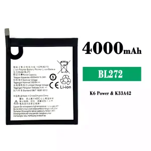 Mobiltelefon akku/akkumulátor BL272 alkalmas Lenovo K6 Power