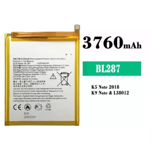 Mobiltelefon akku/akkumulátor BL287 alkalmas Lenovo K5 Note 2018/K9 Note