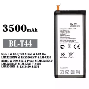 Mobiltelefon akku/akkumulátor BL-T44 alkalmas LG Stylo 5 / K50 / K12 Max /Q60 / K12 Prime /LK51