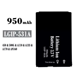 Mobiltelefon akku/akkumulátor LGIP-531A alkalmas LG 450/500G/A110/A133/A170/AN160