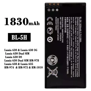 Mobiltelefon akku/akkumulátor BL-5H alkalmas Nokia Lumia 630 / Lumia 638 / Lumia 635 / RM-974 / RM-975 / RM-1010