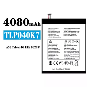 Mobiltelefon akku/akkumulátor TLP040K7 alkalmas Alcatel A30 Tablet 4G LTE 9024W