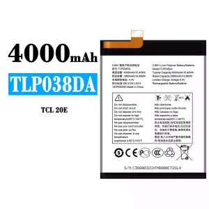 Mobiltelefon akku/akkumulátor TLP038DA alkalmas Alcatel TCL 20E