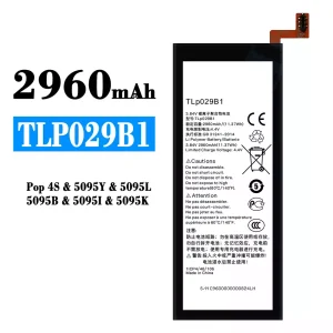 Mobiltelefon akku/akkumulátor TLP029B1 alkalmas Alcatel Pop 4S
