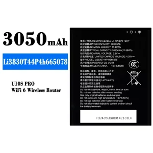 Mobiltelefon akku/akkumulátor Li3830T44P4h665078 alkalmas ZTE U10S Pro