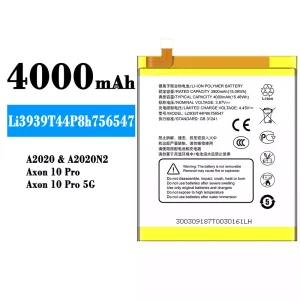 Mobiltelefon akku/akkumulátor Li3939T44P8h756547 alkalmas ZTE Axon 10 Pro