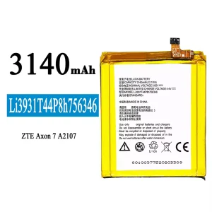 Mobiltelefon akku/akkumulátor Li3931T44P8h756346 alkalmas ZTE Axon 7