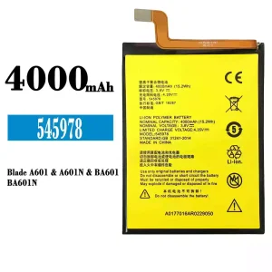 Mobiltelefon akku/akkumulátor 545978 alkalmas ZTE Blade A601/A601N/BA601/BA601N