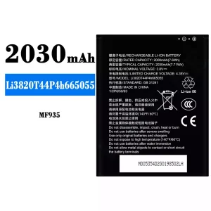 Mobiltelefon akku/akkumulátor Li3820T44P4h665055 alkalmas ZTE MF935