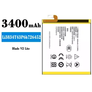 Mobiltelefon akku/akkumulátor Li3834T43P6h726452 alkalmas ZTE Blade V2 Lite