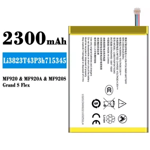 Mobiltelefon akku/akkumulátor Li3823T43P3h715345 alkalmas ZTE MF910/MF910S/MF920M/MF920/MF920A/MF920S
