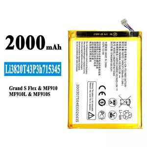 Mobiltelefon akku/akkumulátor Li3820T43P3h715345 alkalmas ZTE Grand S Flex/MF910/MF910L/MF910S