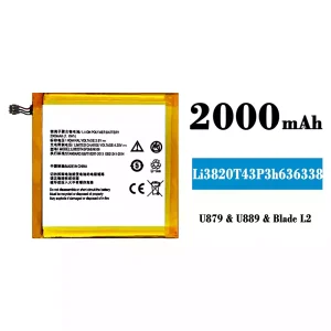 Mobiltelefon akku/akkumulátor Li3820T43P3h636338 alkalmas ZTE BLADE L2