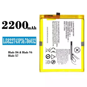Mobiltelefon akku/akkumulátor Li3822T43P3h786032 alkalmas ZTE Blade D6/Blade V6/Blade X7