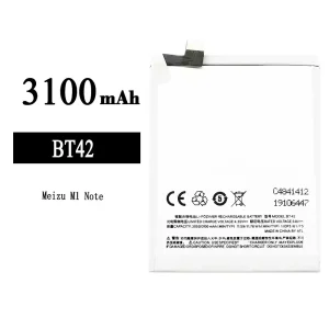 Mobiltelefon akku/akkumulátor BT42 alkalmas Meizu M1 Note