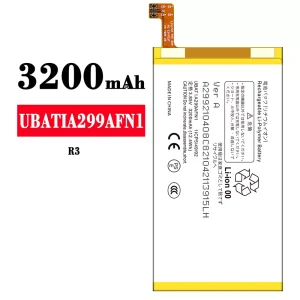 Mobiltelefon akku/akkumulátor UBATIA299AFN1 alkalmas Sharp R3