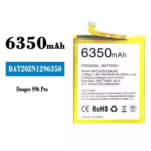 Mobiltelefon akku/akkumulátor BAT20ZN1296350 alkalmas Doogee S96 Pro