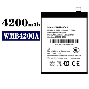 Mobiltelefon akku/akkumulátor WMB4200A alkalmas WALTON