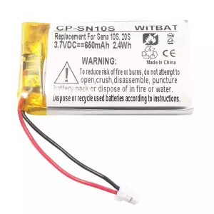 Fejhallgató akku/akkumulátor az Sena 10S,20S,Sena 30K SP46,Sena Tufftalk Lite,Sena 10S-01,Sena 20s-01,Sena 20s evo,Sena 30K-01D,802540