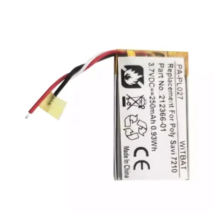 Fejhallgató akku/akkumulátor az Plantronics 216261-01,212366-01